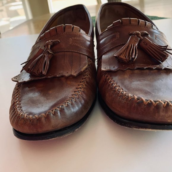J MURPHY Slip On Hand Sewn Brown Tassel Leather Sz 10.5 main image 4